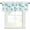 Aqua, variant on Blue Aqua Flower Curtain Valances for Windows, Kitchen Valance Window Treatment, White Floral Plant Herb Botanical Light Filtering Block Curtains for Bathroom/Bedroom/Living Room 42'' x 18''