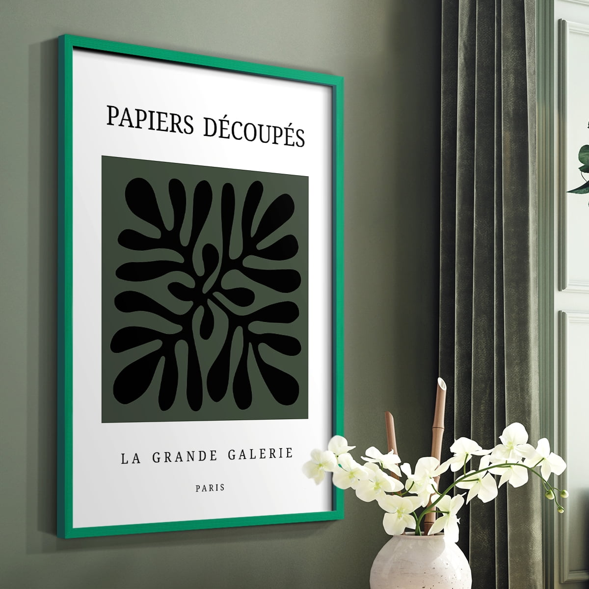 Matisse CCCXCIV in Green Solid Wood 22 x 28 Framed Print