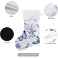 thumbnail image 3 of UrbanMingle Blue Butterflies 1 PC Christmas Stocking Large Stockings for Family, 3 of 5