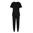 thumbnail image 5 of Hurxie Scrubs Set for Women,Medical Women Scrubs,Nurse Uniform V-Neck Top and Straight Leg Pants with Multi Pocket Dark Gray,2XL, 5 of 5