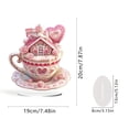 thumbnail image 4 of 5 Pack Valentine's Day Decorations Indoor Valentines Day Decor for for Table Office Desk Tabletop Centerpiece Acrylic Pink Cupcake Shaped Plaque Gift for Women Girlfriend Friends, 4 of 6