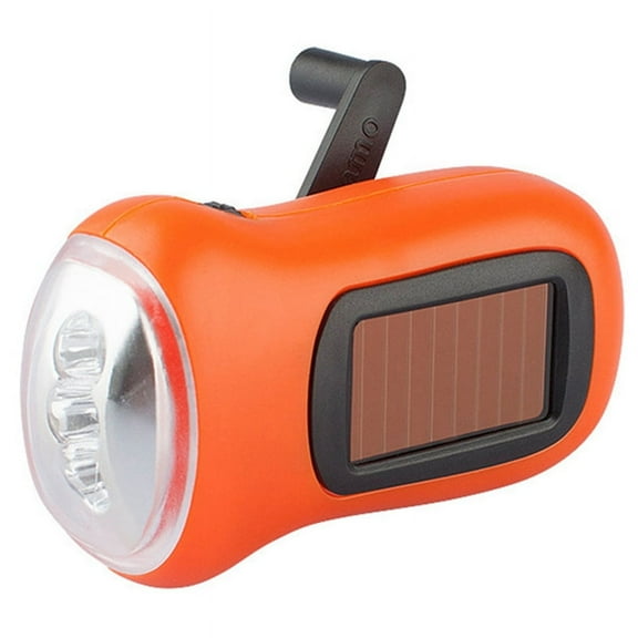 Hand Crank Solar Flashlight LED Emergency Light Tent Flashlight Emergency Hiking Camping and Survival Gear