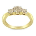 thumbnail image 3 of 10K Yellow Gold 1.00ct TDW Three Stone Diamond Band Ring (J-K, I2-I3), 3 of 8