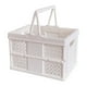 thumbnail image 1 of Cesta de almacenamiento plegable de plástico con asa | Organizador multiusos plegable para picnic, compras y ropa sucia | Cesta portátil de 18,6 x 13,5 x 12,5 cm, 1 of 1