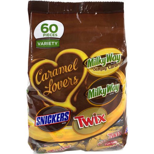 Mars Caramel Lovers Chocolate Miniatures Variety Pack, 60 count