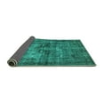 thumbnail image 2 of Ahgly Company Indoor Round Oriental Turquoise Blue Industrial Area Rugs, 3' Round, 2 of 4