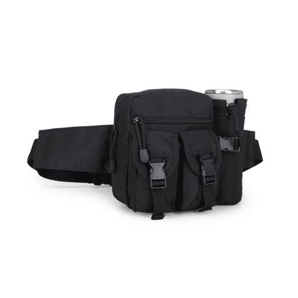 Rush Tactical Waist Pack With Water Bottle Holder Pocket Fanny Pack