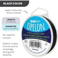 thumbnail image 3 of The Beadsmith Opelon Stretch Cord – Elastic Beading Fiber, Black, 0.23 mm, 5 m (16.4 ft) Spool, 3 of 8