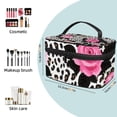 thumbnail image 2 of ERJLKXP Leopard Print Rose Makeup Bags Travel Cosmetic Bag Case, Large Capacity Organizer and Storage, Portable Pouch Toiletry bag for Women & Girls, 2 of 7
