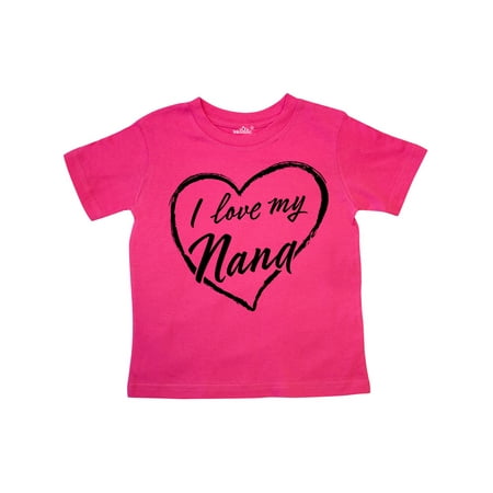 

Inktastic I Love My Nana in Black Chalk Heart Gift Toddler Boy or Toddler Girl T-Shirt