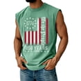 thumbnail image 4 of Mens 250 Anniversary Usa Tank Tops 4th Of July Independence Day Tank Top Usa American Flag Graphic Sleeveless Patriotic Tees We the People Round Neck Cut Off Shirts,Green 2XL, 4 of 4