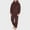 Brown, variant on Men Long Sleeve Hooded Jumpsuit Pajamas Casual Winter Warm Rompe Sleepwear Lightweight Hiking Travel Pants