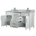 thumbnail image 5 of Bellaterra Home 800632-60DBN-WH 60 in. Double Vanity with Carrara Marble Top, White, 5 of 6