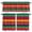 Green, variant on 3 Piece Kitchen Curtains and Valances Set Mexican Style Cafe Curtains 24 Inch Length Colorful Mexico Stripes Ombre Navy Blue Valance & Tier Curtain for Living Room Bedroom Window 54"x18"+27"x24"*2