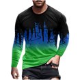 thumbnail image 1 of Hombres Casual Cuello Redondo 3D Impresión Digital Pullover Fitness Deportes Manga Larga Camiseta Blusa Pompotops oipoqjl5509, 1 of 3