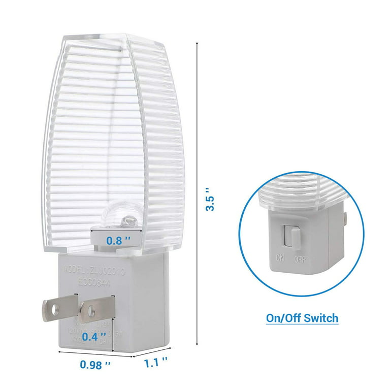 DEWENWILS LED Night Light Plug in with Manual Switch, Nightlight for Bathroom,Hallway,Bedroom, Warm White 4-Pack