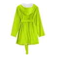 thumbnail image 6 of Long Sleeve Cotton Robes for Women Fleece Women's Nightgowns & Sleepshirts Oversize Cute Women's Sleepwear House Womens Robe Green, 6 of 9