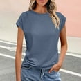 thumbnail image 2 of Womens Cap Sleeve Summer Tops Business Casual T Shirts Dressy Spring Fashion Outfits Cute Trendy Clothes 2025, 2 of 6