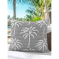 thumbnail image 4 of Outdoor Pillows Waterproof, Grey Palm Tree Throw Pillows with Inserts Included, Summer Botanical Tropical Tree Indoor Outdoor Decorative Lumbar Pillow for Bed/Couch/Patio 18"x18", 1Pcs, 4 of 8
