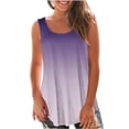 thumbnail image 1 of Yuyuzo Débardeurs pour Femmes Été Sans Manches T-Shirt Décontracté Col Rond Chic Color Block Blouse Fluide de Plage, 1 of 6