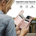 thumbnail image 5 of Detachable Wallet Case for iPhone 15 RFID Blocking Card Slots Holder Premium PU Leather Magnetic Kickstand Shockproof Removable Flip Protective Cover 6.1 inch, Rosegold, 5 of 11