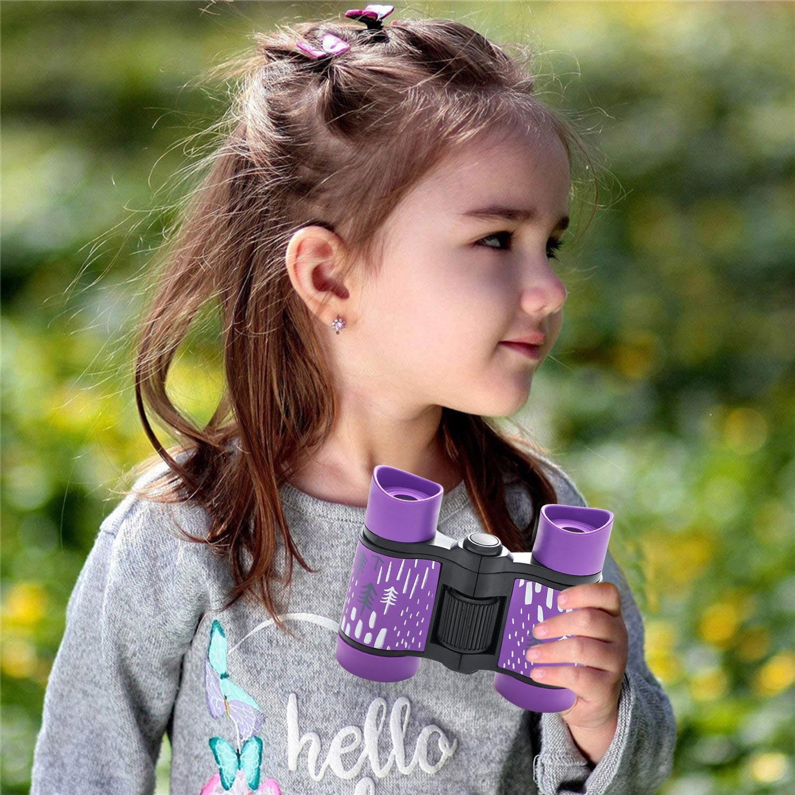 4x30 Compact Binoculars for Kids & Adults - Shockproof Mini Folding Telescope for Bird Watching, Camping, Outdoor Play - High Resolution Optics (Great Gift Idea)