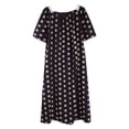 thumbnail image 5 of Women's Summer Casual Short Sleeve Dresses Print Waist Dress, 5 of 6