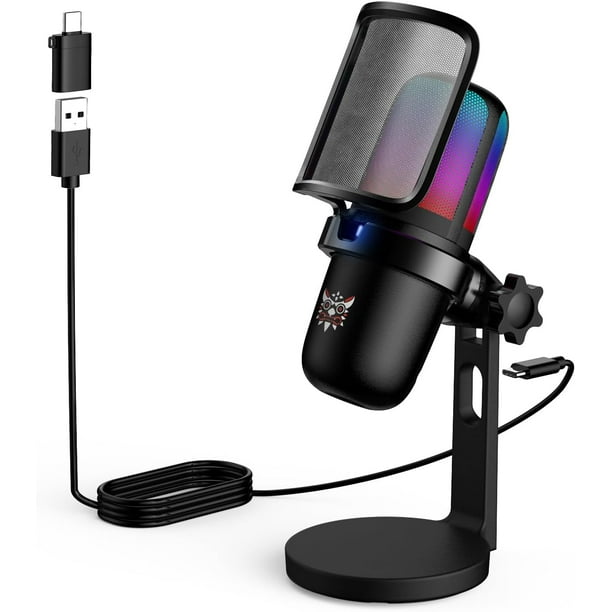 Gaming Microphone with RGB Lighting