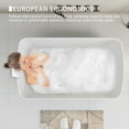 thumbnail image 4 of Spaco 49'' Acrylic Freestanding Soaking Bathtub, Square-shape Japanese Soaking Hot Tub, Chrome Overflow and Quick Drain, White, 4 of 15