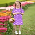 thumbnail image 5 of Fatuov Weekend Casual Dress for Kids Girls Funny Printed Crew Neck Ruffled Comfy Dress for Daily Short Sleeve Summer Beach Dress 3-12 Years, 5 of 5