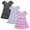 Black / Blue / Purple, variant on BTween 3-PC Girls Summer Dress Set - Short Sleeve Casual Skater Dresses with Stripe & Floral Print