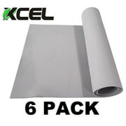 XCEL Craft Foam Cosplay Foam Neoprene Rubber Sheet Rolls Packing Sheets Gasket Rubber Foam (35" x 13.9" x 3mm (6 Pack), Gray)