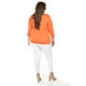 thumbnail image 3 of Blusa con detalles metalicos Roman Fashion /Tallas Extras, 276 (Naranja) naranja 38, 3 of 6