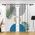 thumbnail image 6 of Lfeey Blackout Curtains, Grommet Top Room Darkening for Living Room, Geometric Lines, 52x63 inch, Set of 2, 6 of 6