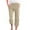 A-Khaki1082, variant on Women's Lightweight Pocketed Capri Relaxed Fit Calf Length Drawstring Trouser Breathable Casual Weekend Capris
