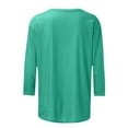 thumbnail image 4 of Taqqpue Womens 3/4 Sleeve Tops Casual Crew Neck T Shirts Solid Color Loose Fit Tunic Blouses Summer Dressy Trendy Business Work Tee Tops, 4 of 5