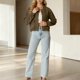 thumbnail image 5 of AUNVITO Women's Faux Suede Jacket Notched Lapel Short Outerwear Casual and Chic Style, 5 of 9