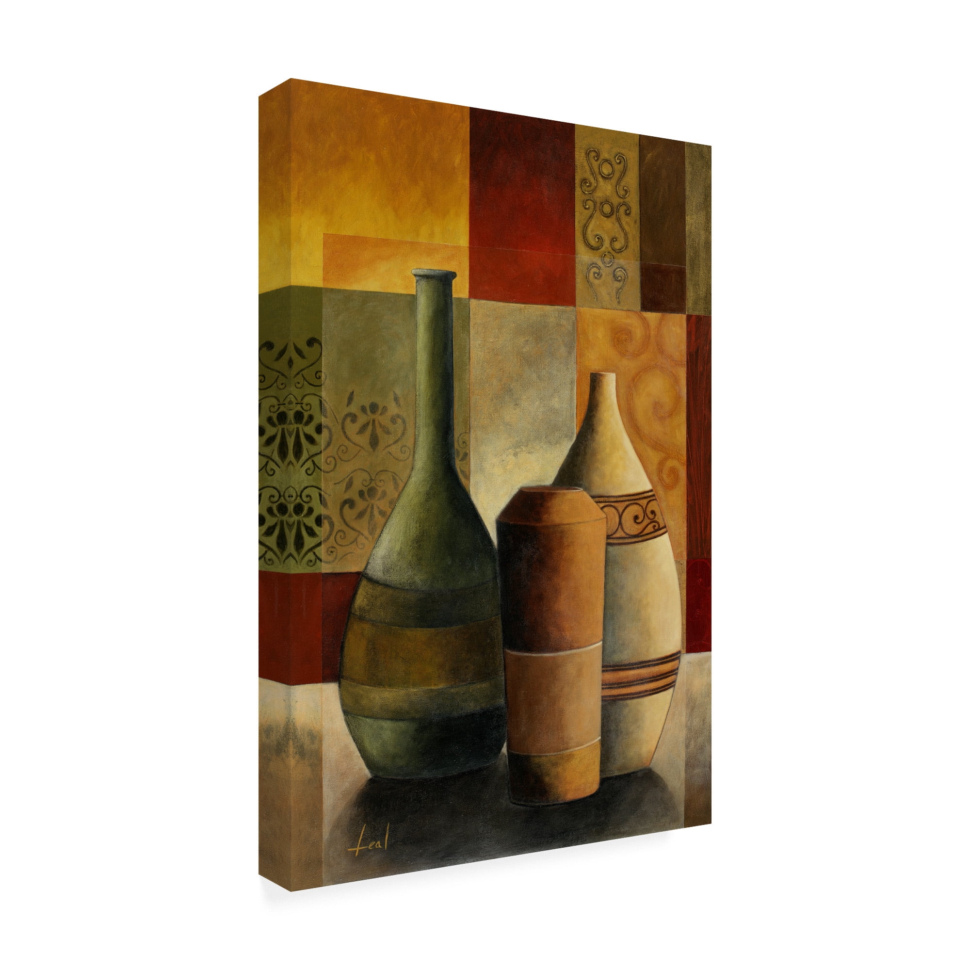 Trademark Fine Art 'Vases Over Geometry 1' Canvas Art by Pablo Esteban