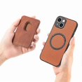 thumbnail image 2 of For Iphone 15 Carbon Fiber Leather Card Magsafe Mobile Phone Case, 2 of 4