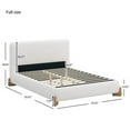 thumbnail image 2 of Full Size Bedframe, Uhomepro Elegant Boucle Upholstered Bed, A Luxurious and Cofortable Bedroom Centerpiece, Full Size, White, 2 of 7