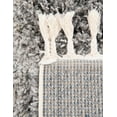thumbnail image 7 of Unique Loom Hygge Shag Collection Area Rug - Gradient (4' 1" x 6' 1" Rectangle Gray/Beige), 7 of 7