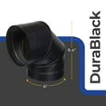 thumbnail image 3 of DuraVent DuraBlack 6 Inch Single Wall Stove Pipe 90 Degree Elbow, Black, 3 of 9