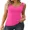 Pink, variant on Women Tank Top with Built-in Padded Bra Adjustable Wide Strap V-Neck Camisole Cotton Cami Shirts