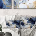 thumbnail image 2 of Designart "Patterned Celestial Elegance in Gold and Blue Marble III" Marble Throw Pillow - Glam Pillow For Couch - Insert And Pillows Covers For Living Room Decor, 2 of 5