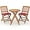 Red, variant on Wubio 3-Piece Patio Bistro Set Table & Chair with Cushions Foldable Wooden Furniture Chairs and Coffee Table for Outdoor Balcony Garden Backyard-Red