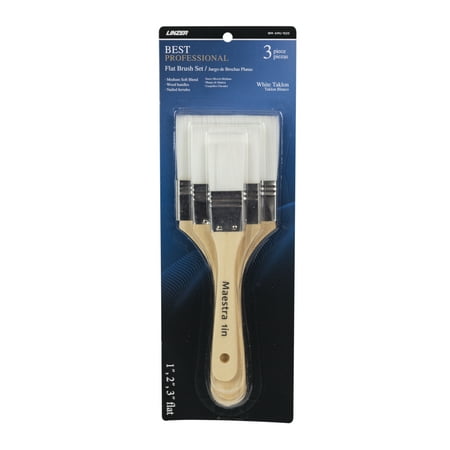 Linzer Best Professional Flat Paint Brush Set, 3 (Best Brush For Polycrylic)