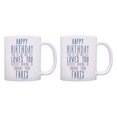 thumbnail image 1 of ThisWear Funny B-Day Mug Set Happy Birthday Despite Your Farts Dad Present 11 ounce 2 Pack Coffee Mugs, 1 of 4