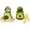 Green, variant on Sunisery Unisex Baby Halloween Christmas Costumes Velvet Avocado Pineapple Hooded Romper with Striped Stocking 2Pcs Outfits