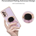 thumbnail image 5 of for Samsung Galaxy A23 4G/5G Case Cute 6D Astronaut Case with Stand Function Luxury Plating Case Cover Slim Fit Soft TPU Shockproof Bumper Protective Electroplated Case for Girls Boys,Purple, 5 of 10