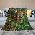 thumbnail image 2 of Orinice Cute Deer Blanket - Soft Cozy Throw Blanket, Lightweight Plush Comfort for Couch, Bed, and Travel, Warm and Fluffy for Outdoor Leisure, Comfy Snuggle with Nature's Touch  40x50in, 2 of 6